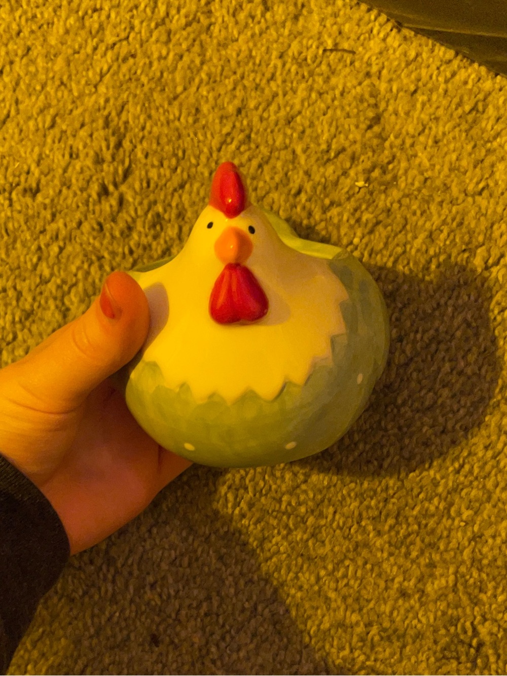 Ceramic Chicken Figurine
